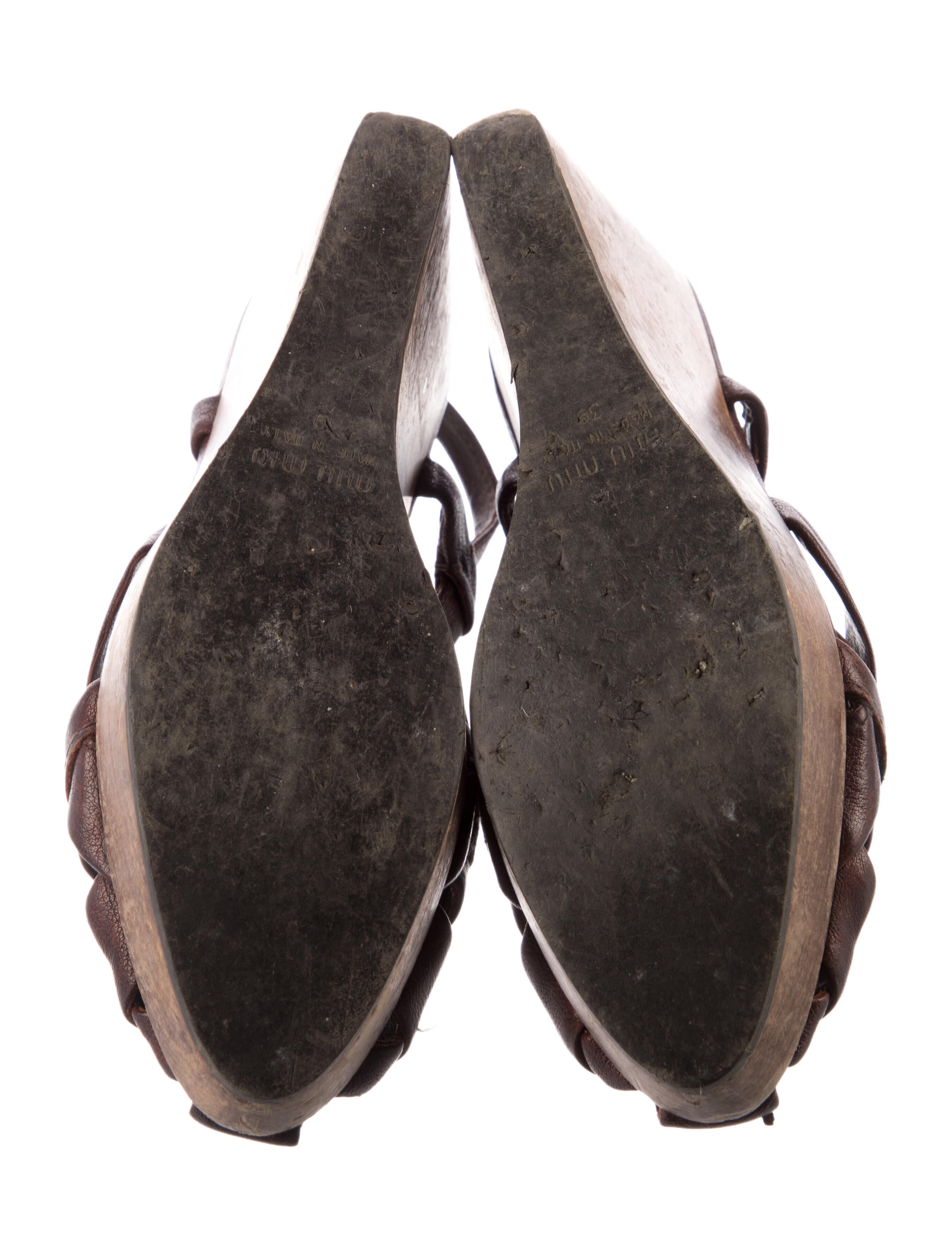Miu Miu Leather Colorblock Pattern Slingback Pumps